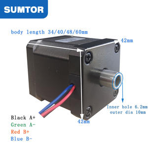 0.4 N.<span class=keywords><strong>m</strong></span> 2相 Nema 17 40mm 1.5A 中空軸ステッピングモーター 300mm ワイヤー - Product Image 3