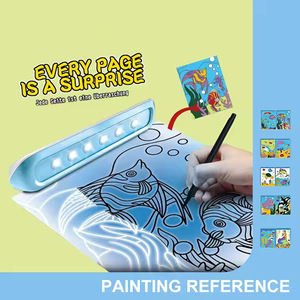 Lampu LED DIY terbaru referensi lukisan gambar seni kreatif menggambar aktivitas belajar warna-warni mainan kertas anak-anak pendidikan - Product Image 5