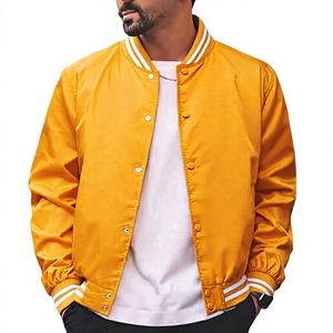 Latest Design 100% High Quality Men's Satin <b>Jacket</b> Custom Collar Design and Logo Breathable Quick Dry Men's Casual Wear Regular - Product Image 1