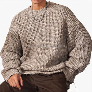 Suéter Retro Cleanfit de Cuello Redondo para Hombre, Otoño Invierno, Estilo Informal, Patrón de Piña, Tejido Grueso, a la Moda - Product Image 1