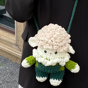 Bolso de Teléfono Móvil de Peluche de Lana Tejida a <span class=keywords><strong>Crochet</strong></span>, Bolso de Mensajero de Muñeca de Dibujos Animados Portátil de Moda, Regalo <span class=keywords><strong>para</strong></span> Niñas - Product Image 5