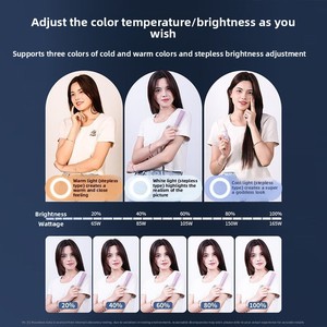 Luce LED da 32 pollici per fotografia e <span class=keywords><strong>video</strong></span>, dimmerabile, bicolore, per <span class=keywords><strong>YouTube</strong></span> e TikTok - Product Image 4