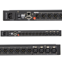 Processeur de son Gooermi LD448 4 entrées 8 sorties FIR DSP, processeur SHARC 64 bits double cœur, ADC 32 bits 768 kHz, PEQ, DEQ, GEQ, contrôle par PC