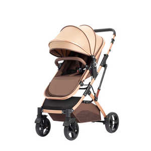 Passeggino Portatile in Lino per Bambini, Premium in Lega, Reversibile, Pieghevole, Sistema di Viaggio a 4 Ruote, Grande, Leggero, Alto, Panoramico, Carrozzina per Neonati - Product Image 2
