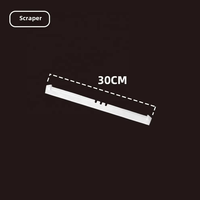 Balai magique en silicone avec poignée en plastique Raclette d'essuie-glace de sol de toilette de salle de bain domestique pour le nettoyage des vitres