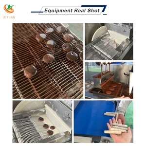 Machine <span class=keywords><strong>de</strong></span> glaçage au chocolat industrielle multifonctionnelle commerciale + tunnel <span class=keywords><strong>de</strong></span> refroidissement pour pain, crêpes, barres chocolatées - Product Image 5