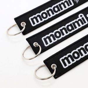 Wholesale Woven Jet Key Tag <b>Custom</b> Streetwear Style Embroidered Fabric <b>Keychain</b> for Fashion Brand Merchandise - Product Image 2