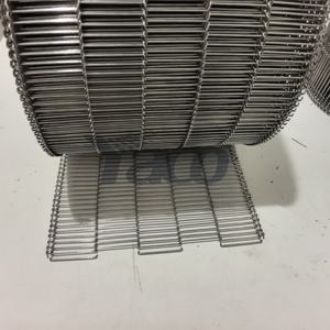 डबल लूप स्टेनलेस स्टील कन्वेयर सीढ़ी फ्लैट वायर मेष बेल्ट कन्वेयर - Product Image 2