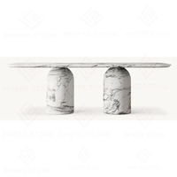 Table à manger en marbre, mobilier de salle à manger moderne et luxueux, nouvelle table rectangulaire pour la maison, ensemble de tables à manger en travertin