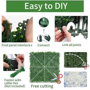 <span class=keywords><strong>Siepe</strong></span> Artificiale Laurel Leves per Giardino Verticale, Resistente ai Raggi UV, Decorazione Murale Verde Assemblata per Recinzioni - Product Image 6