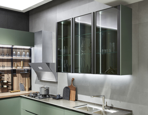 Gabinete de cocina grande de diseño moderno, organizador de despensa, gran oferta, muebles de cocina verdes, productos de cocina de piedra de cuarzo de todo tipo - Product Image 6