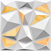 Nouveau design 2026 – Panneaux muraux 3D en PVC gaufré effet diamant, étanches et modernes, 500x500mm et 300x300mm, pour revêtements muraux en plastique