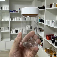 Bouteille de comprimé de supplément transparent 300cc couleur personnalisée avec bouchon à vis double couleur personnalisé