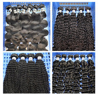 Grossistes de mèches de cheveux indiens bruts, mèches de cheveux vierges à cuticules alignées, extensions de cheveux humains doublement étirées à prix abordable