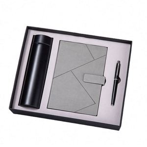 Regalos Promocionales con Logotipo Personalizado, Obsequios Corporativos, Cuaderno de Cuero Azul y Bolígrafo, Botella de Agua, Set de Regalo de Oficina - Product Image 2