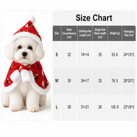 Cape à capuche pour chien Noël/Halloween, avec bordure en fausse fourrure, imprimé renne, en polaire, pour petits et moyens chiens et chats, manteau chaud d'hiver