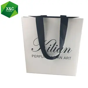 Impresión personalizada en relieve, envío de prendas, Perfume, Kraft, fabricación de bolsas de papel