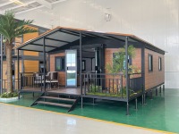 Villa de luxe en conteneur très demandée, extensible, panneau sandwich préfabriqué, bâtiment de bureaux, installation rapide pour un style moderne