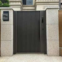 Portail de Sécurité pour Jardin et Cour en Panneaux de Clôture, Écologique, Durable, en Aluminium, Résistant à la Chaleur, Design Moderne, Résistant aux Intempéries