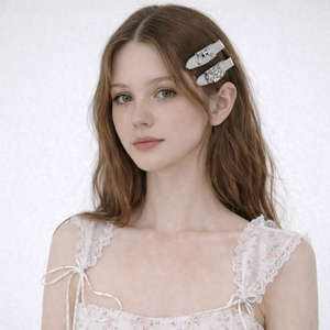 Femmes 2025 Nouveau Design Silver Cherry Cat Pinces crocodiles décoratives Fashion Elegant Chic in Stock Épingles à cheveux Accessoires pour le quotidien - Product Image 5