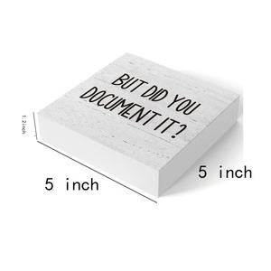 ป้ายกล่องไม้ตกแต่งสำนักงานตลกขนาด5x5นิ้วแต่คุณทำเอกสารของตกแต่งโต๊ะบ้านไร่แบบชนบท - Product Image 2