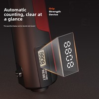 Fortalecedor de Agarre de Mano con Contador Electrónico y Resistencia Ajustable, Mango de PP Antideslizante, Intensidad de 5-100KG para Ejercicios de Dedos