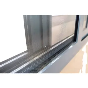 Ventanas de aluminio de doble acristalamiento ventana corredera de aluminio para el hogar para el apartamento con diseño de parrilla