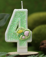 Nouveau design couleur verte chiffres bougie nouveauté joyeux anniversaire bougies fantaisie gâteau d'anniversaire bougies