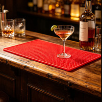 Tapis de bar publicitaire écologique en PVC, avec logo personnalisé, tapis de comptoir imperméable, imprimé UV, antidérapant, minimaliste, personnalisation de marque
