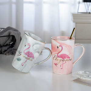 Taza de Cerámica Resup para Parejas, Taza de Agua para Regalo del Día de San Valentín para Mujeres y Chicas, con Tapa y Cuchara - Product Image 2