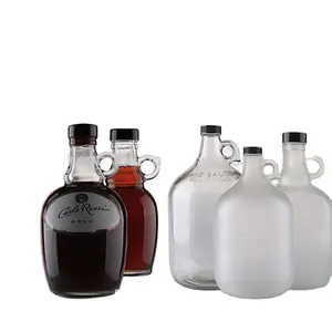 Single Ear Glass Growler Bottle 500ml 1000ml 1500ml 2000ml 3000ml 4000ml 5000ml custom jar glass for skin care