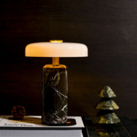 Lampe de table en marbre violet naturel de luxe, lampe de bureau LED minimaliste moderne pour chambre à coucher, salon, bureau, décoration de la maison