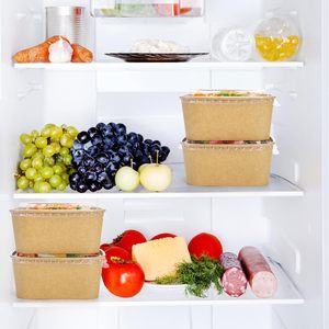 Tazón de Papel Kraft Desechable para Ensaladas y Almuerzos, Ecológico, Reciclable, Biodegradable, de Grado Alimenticio, para Llevar, con Tapa, Venta al Por Mayor - Product Image 4