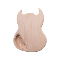 TC Factory Build Electric Guitar Kit 2pcs Mahogany Body 6 String Instrument