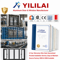 Fenêtre coulissante en aluminium à double vitrage avec drainage dissimulé, insonorisée et écoénergétique