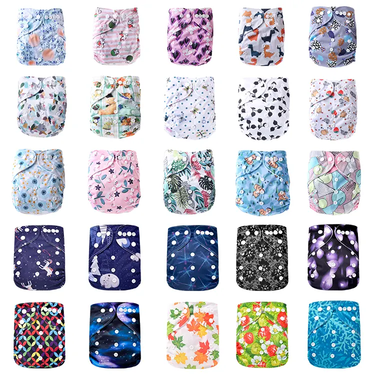 EASYMOM Newborn 3-15KG Baby Cloth Nappies Washable Pocket Cloth Diapers Nappy With Insert