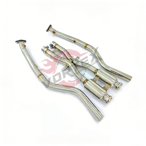 Collecteur d'échappement intermédiaire en acier inoxydable poli miroir Vortex avec 2 résonateurs pour E90 E92 E93 M3 4.0L - Performance durable - Product Image 3