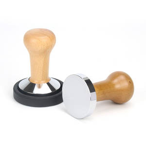 Prensador de Café con Base Ondulada, Martillo para Café con Mango de Madera, Distribuidor de Café, Tapete para Espresso, Martillo para Café, Máquina Prensadora - Product Image 6