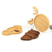 Plateau en noyer et bambou personnalisé YUESHEN, style japonais, plateau de service pour collations DIY, plateau de service en bois, pièces usinées CNC