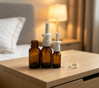 Flacon pulvérisateur nasal en verre de 5 ml et 10 ml, flacon vide multicolore pour emballage médical et cosmétique