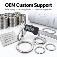 DLSEALS External Retaining Ring Stainless Steel Circlip C Clip for Shaft Groove Machinery Custom Size OEM Factory Supply