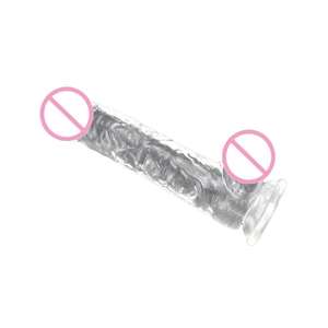 Dildos Realistas de Cristal Transparente, Flexibles y Suaves, con Base de Succión - Product Image 4