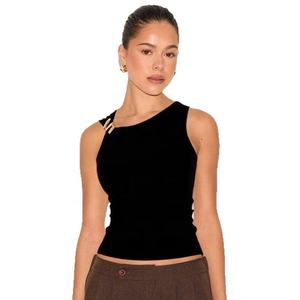 Top Estivo da Donna Stile Americano 2026, Senza <span class=keywords><strong>Spalline</strong></span>, Aderente, Sottile, Corto e Irregolare - Product Image 5