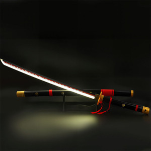 <span class=keywords><strong>Katana</strong></span> <span class=keywords><strong>Enma</strong></span> de Roronoa Zoro, accessoire de cosplay lumineux à LED rechargeable avec fourreau noir pour cosplay et exposition - Product Image 1