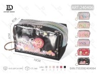 Portamonete da donna con faccina sorridente, mini portafoglio con chiusura a cerniera da 5 pollici, con cinturino da polso, in pelle sintetica in microfibra - Product Image 1