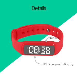 Thời trang hình chữ nhật silicone xem cho quà tặng khuyến mãi, chất lượng cao kỹ thuật số led đồng hồ vribration báo động thông minh xem cho nam giới - Product Image 2