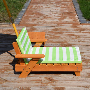 Sillón reclinable infantil para exteriores Relax Sun Sprout con sombrilla a juego con rayas, tumbona infantil para patio, silla individual y mesa auxiliar - Product Image 5