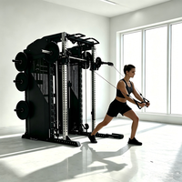 Ultimate Smith Machine Functional Trainer Power Rack avec barre de traction multi-positions et barre de lat pulldown pour club de musculation