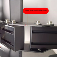 Connecteur de profilés en aluminium Assemblage métallique TV Trois angles d'écran Double plaque d'adaptation réglable Plaques de montage pour support de moniteur