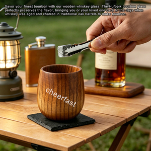 Piedras de Whisky Reutilizables y Piedras Enfriadoras de Granito, Juego de Vasos de Whisky de Madera con Caja de Madera y Juego de Piedras de Whisky - Product Image 6